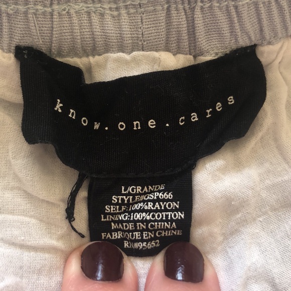 Know. One. Cares Light Blue Shorts - Picture 3 of 3